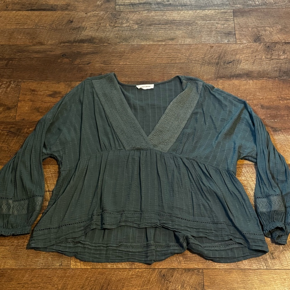 Lucky Brand Green Tunic Top - Picture 5 of 5